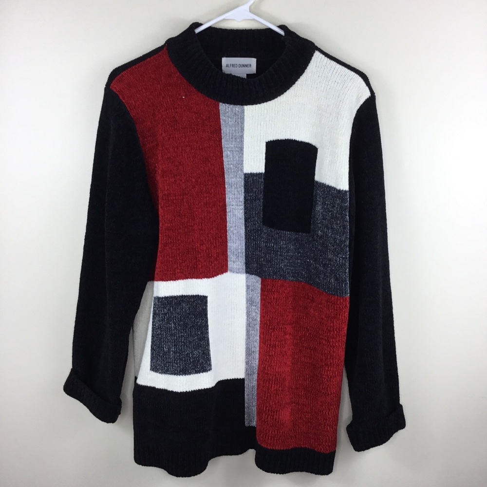 Alfred Dunner Color Block Sweater Long Sleeve S - image 1